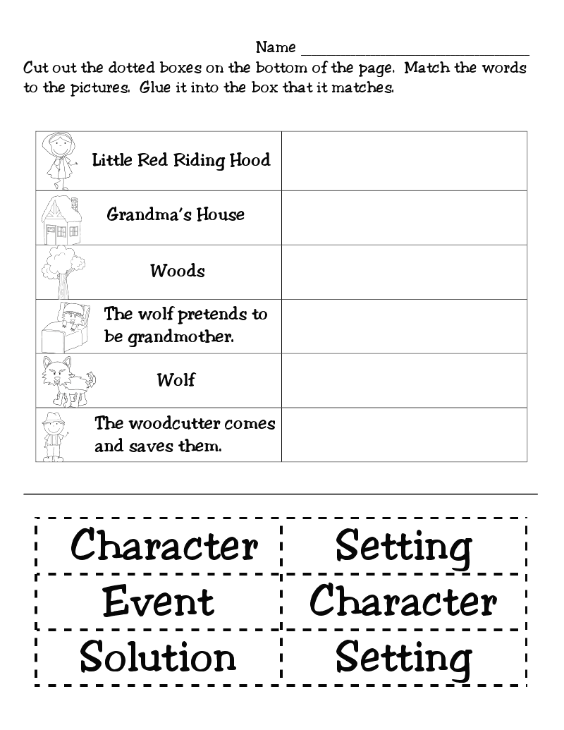 Story Elements Printable Free Reading Fiction Worksheet For Kids Worksheets Library