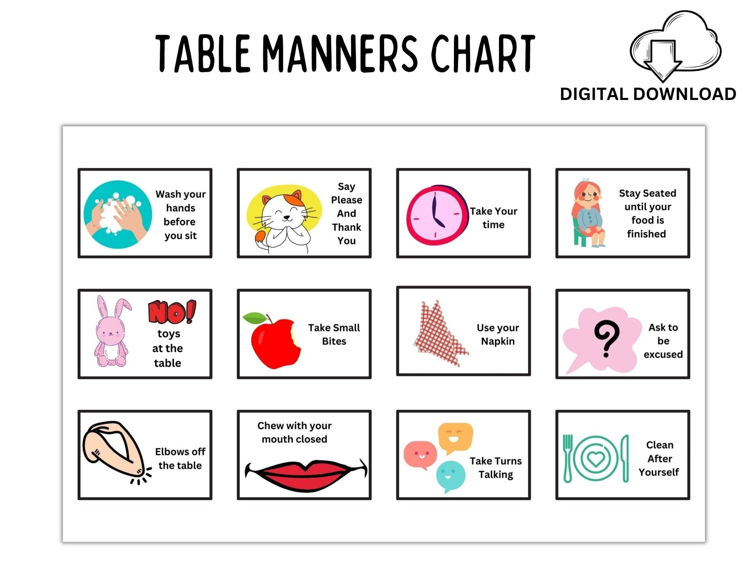 11 Table Manners Ideas Table Manners Manners For Kids Manners