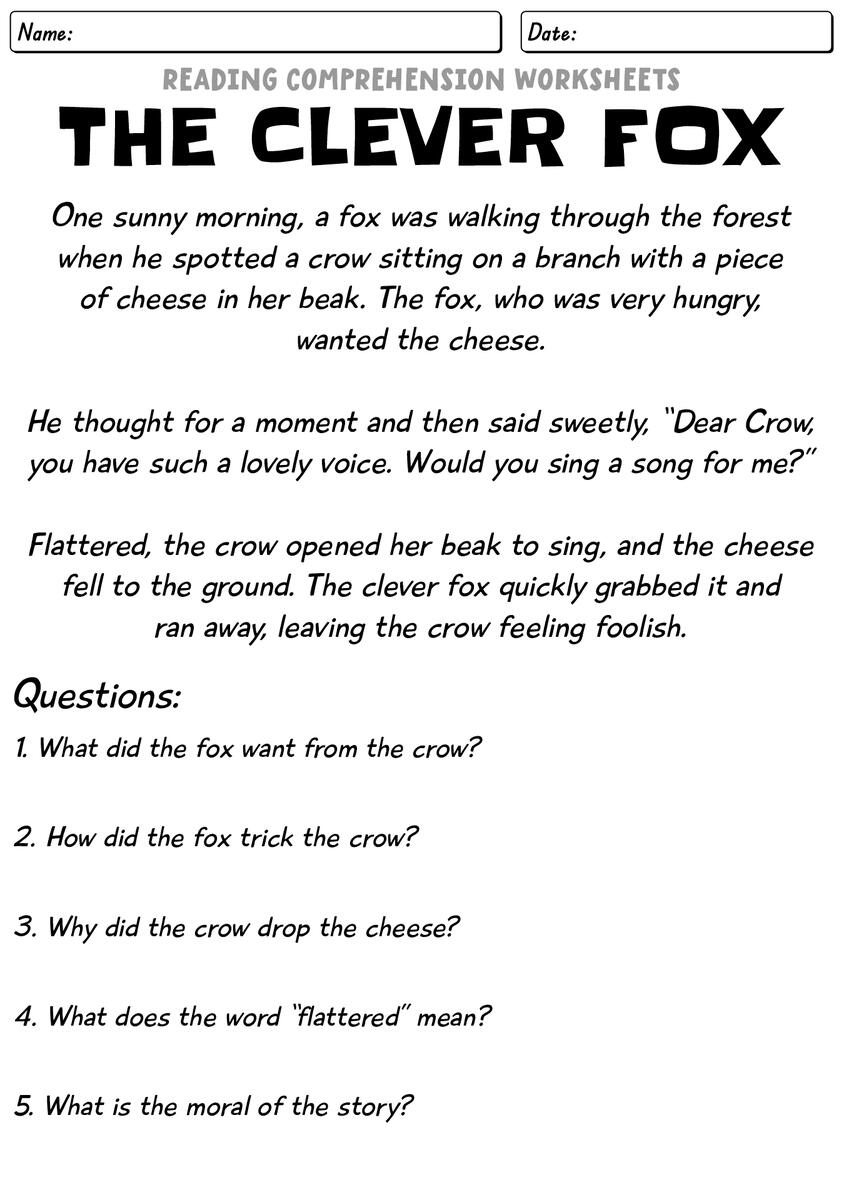 13 English Reading Comprehension Worksheets Free PDF At Worksheeto