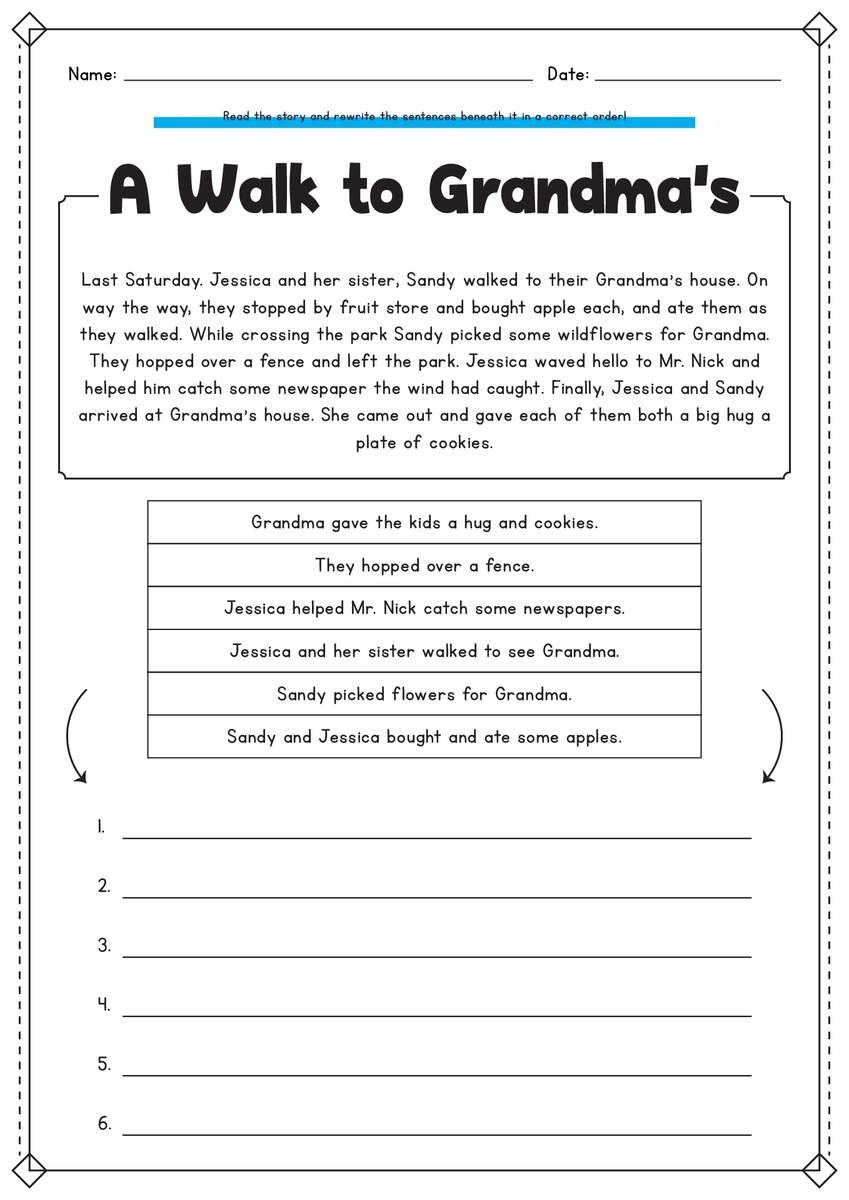 14 Story Sequencing Worksheets 3rd Grade Free PDF At Worksheeto Worksheets Library