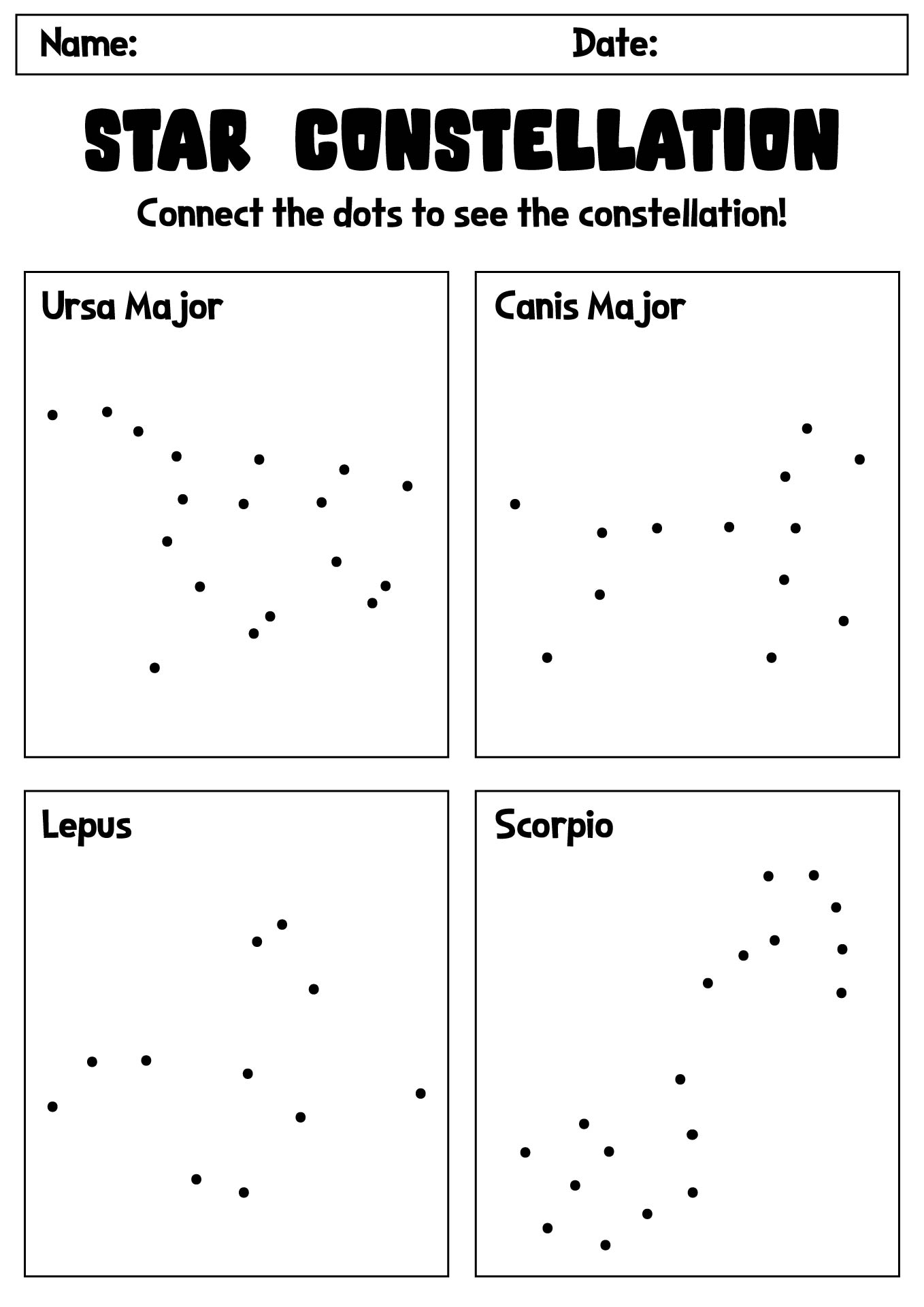 Constellation Printable Pack