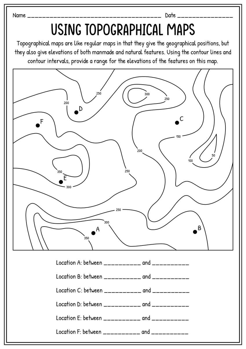 15 Drawing Contour Lines Worksheet Free PDF At Worksheeto