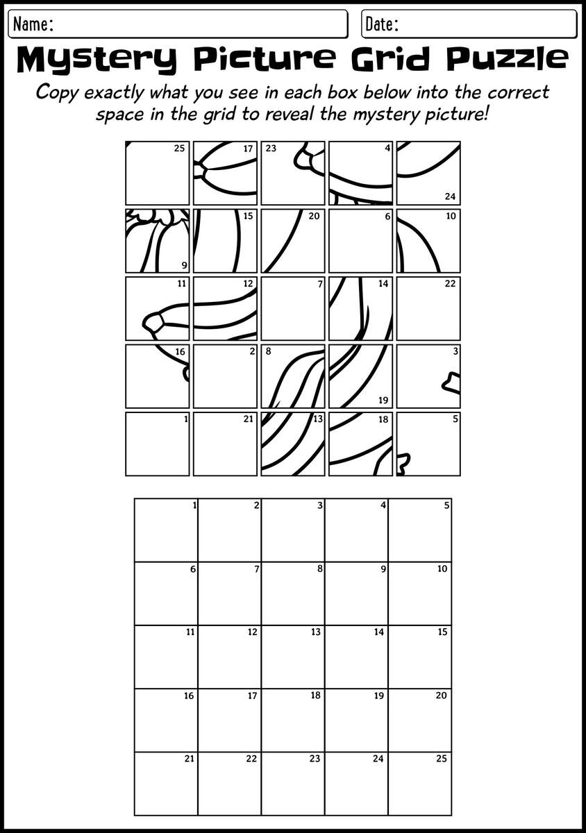 Mystery Grid Drawing Worksheets 15 Free PDF Printables Printablee