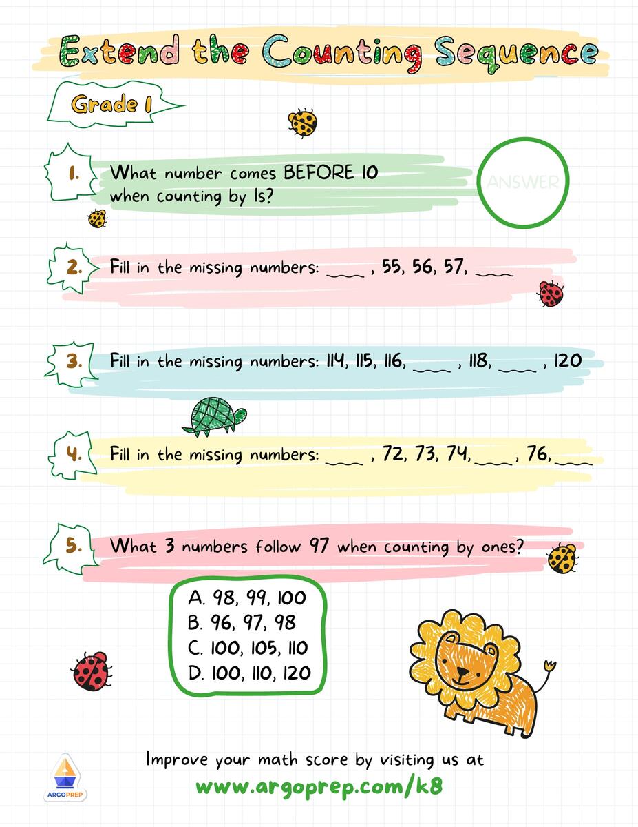1st Grade Order Numbers Number Patterns Worksheets For Free ArgoPrep 1st Grade Order Numbers Number Patterns Worksheets For Free ArgoPrep