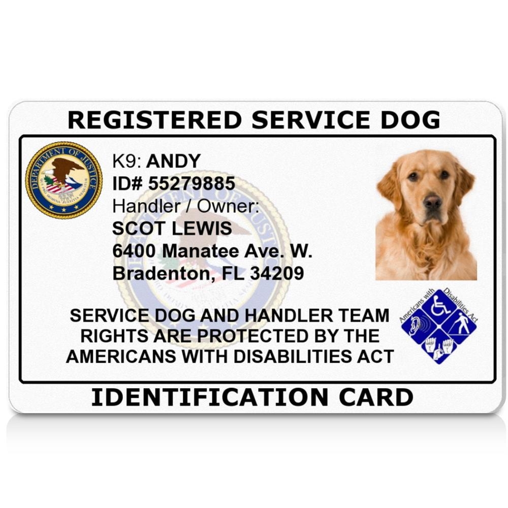 2024 Free Printable Service Dog