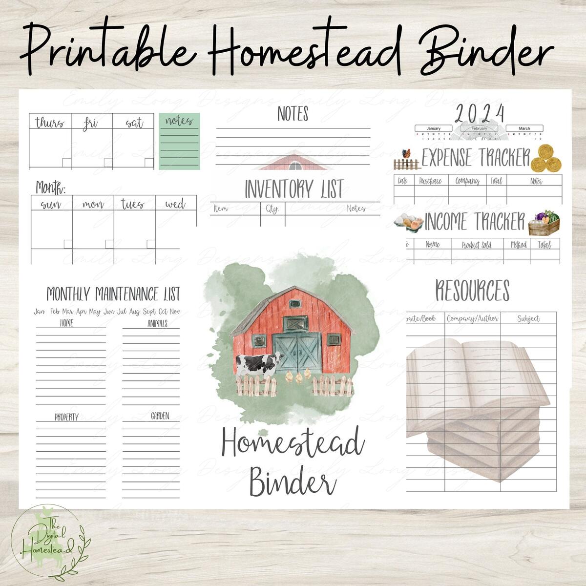2026 Homestead Management Binder Printable Homestead Planner Printable Business Management Printable Farm Management Binder Etsy