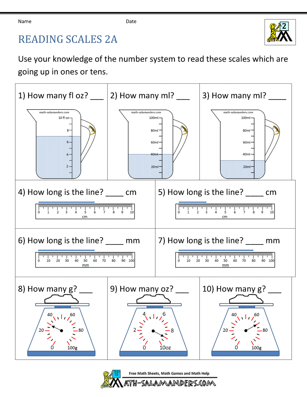 2nd Grade Measurement Worksheets 2nd Grade Measurement Worksheets