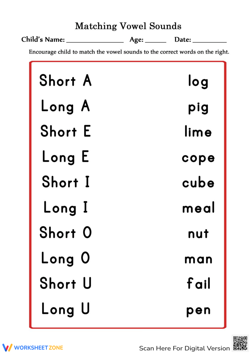 2nd Grade Vowels Worksheets Printable