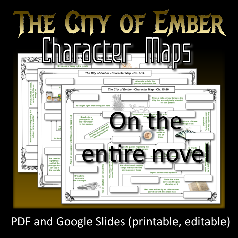 The City Of Ember Novel Study Unit Comprehension And Vocabulary With Activities And Tests Made By Teachers