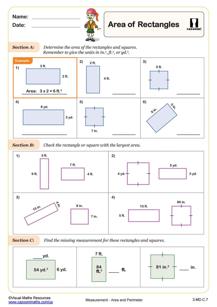 3 MD C 7 Worksheets Printable 3rd Grade Math Worksheets Cazoom Math