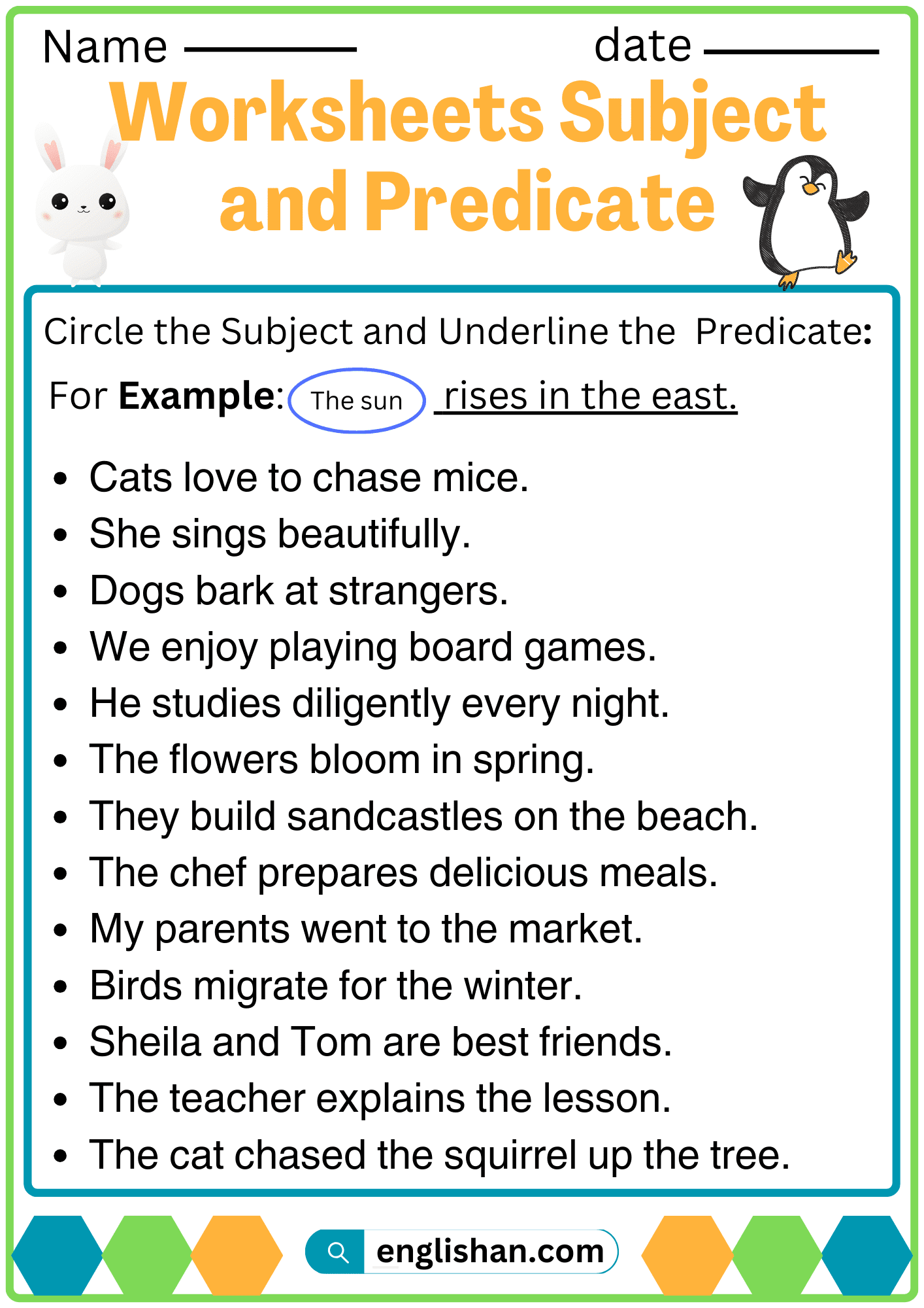 8 Subject And Predicate Ideas Subject And Predicate Predicates Subject And Predicate Worksheets