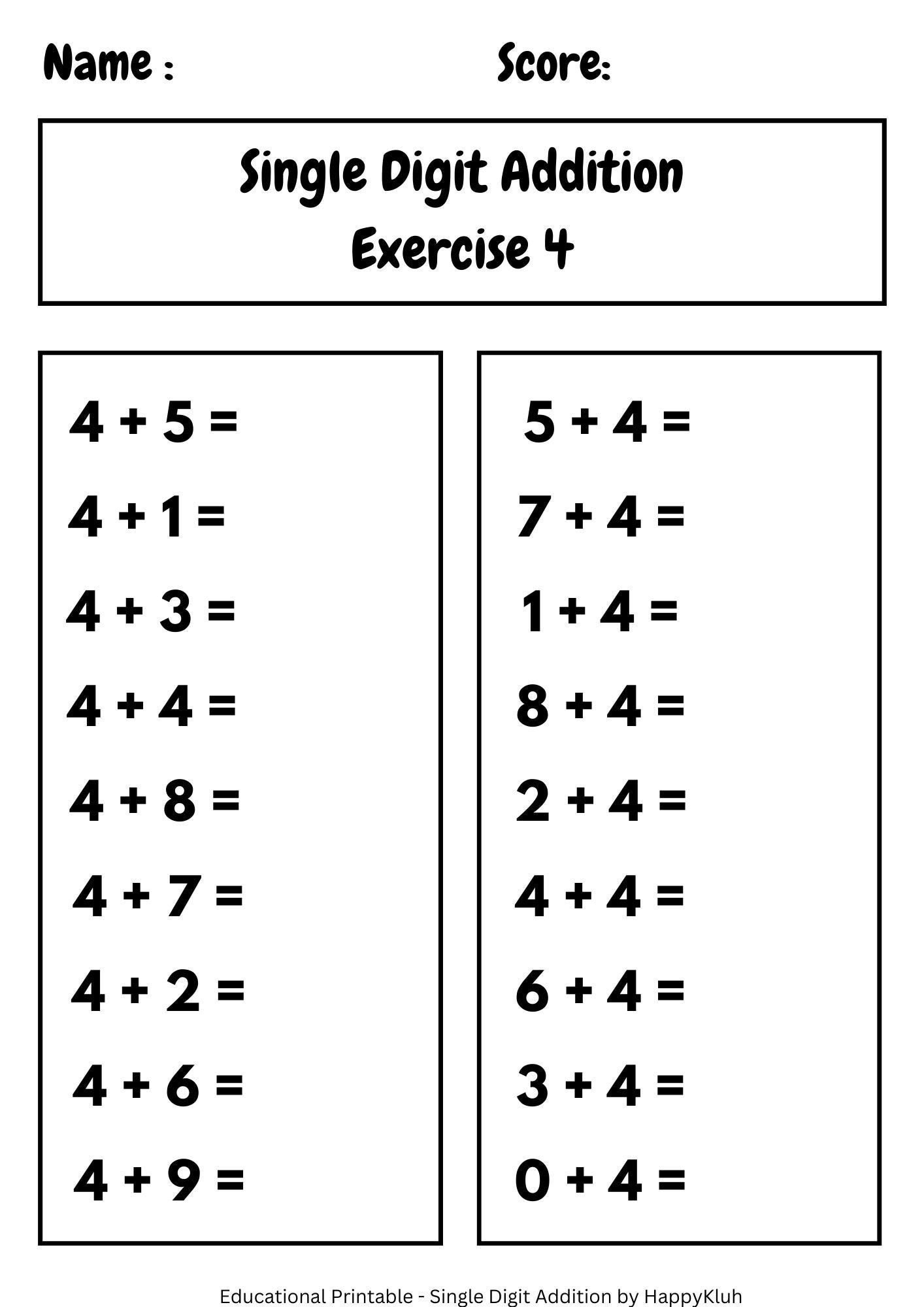 Adding 1 Drills Worksheet 50 Questions PDF Printable Addition Worksheets Cazoom Math