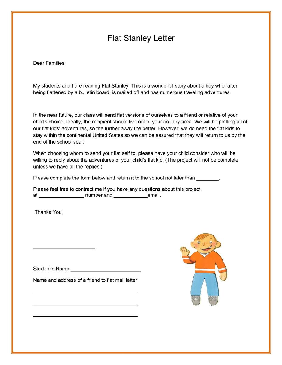 37 Flat Stanley Templates Letter Examples TemplateLab 37 Flat Stanley Templates Letter Examples TemplateLab