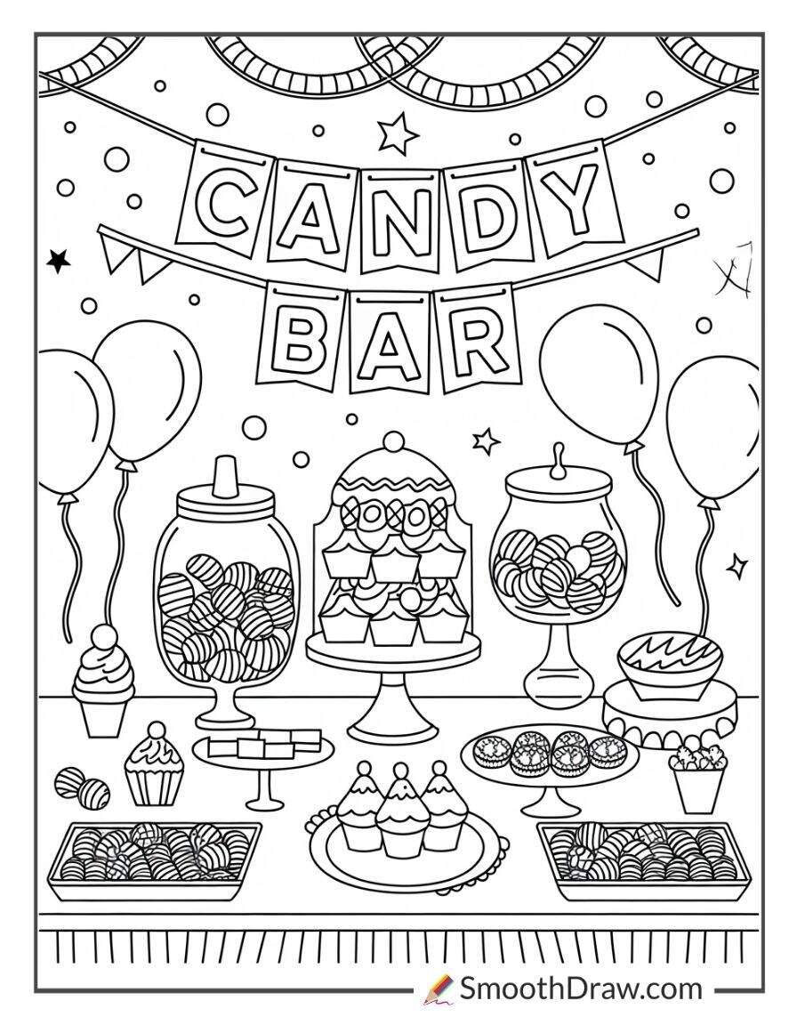 48 Candy Coloring Pages PDF Printables Smooth Draw
