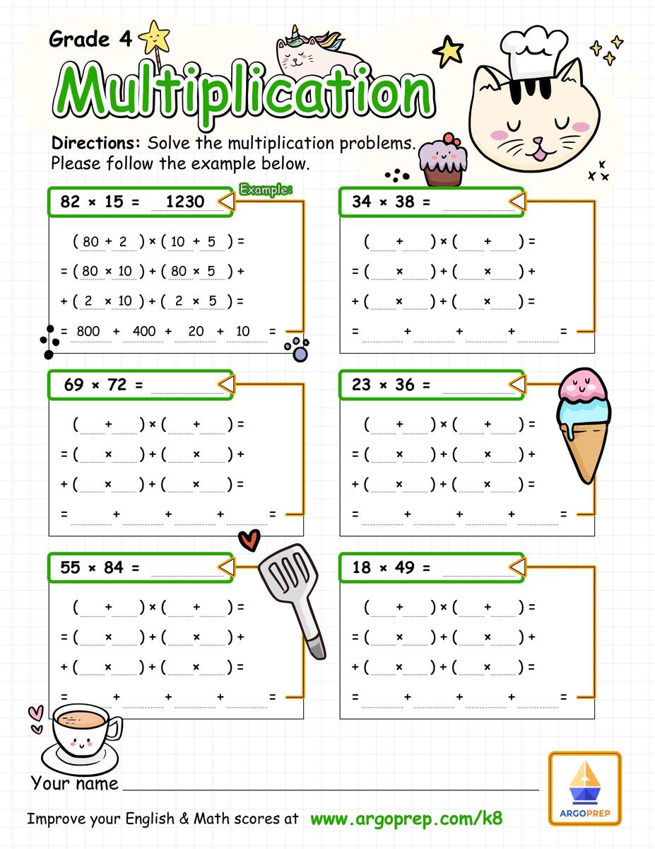 4th Grade Multiplication Multi digit Multiplication Worksheets For Free ArgoPrep
