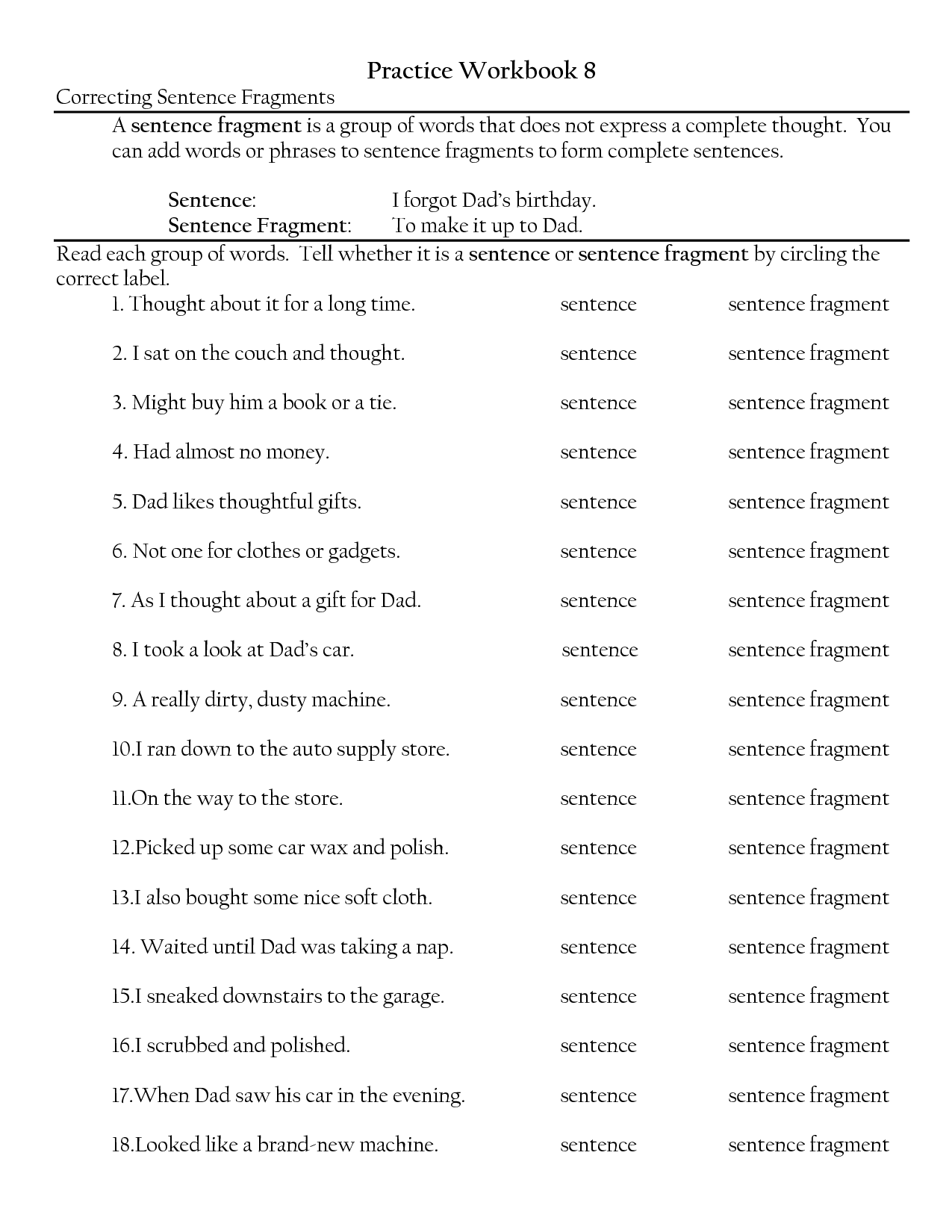 Sentence Fragments Run On Sentences 4 Worksheets Grades 3 4 CCSS Made By Teachers