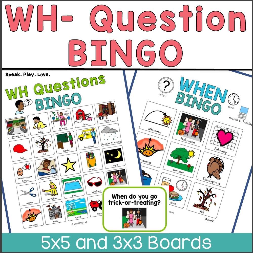 5 WH Questions Speech Therapy Activities Lots Of Visuals Speak Play Love