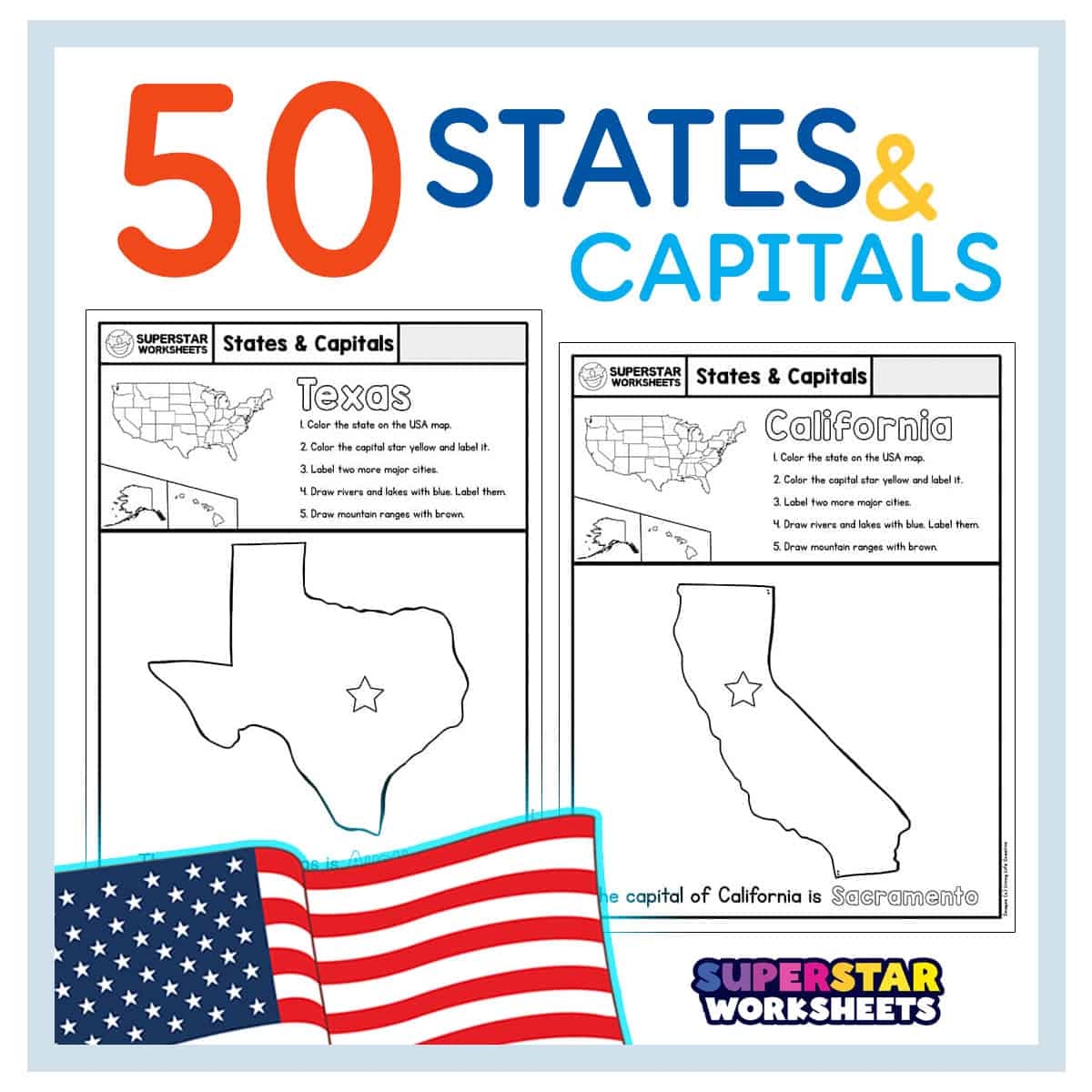 50 States Capitals Worksheets Free Printables Superstar Worksheets 50 States Capitals Worksheets Free Printables Superstar Worksheets