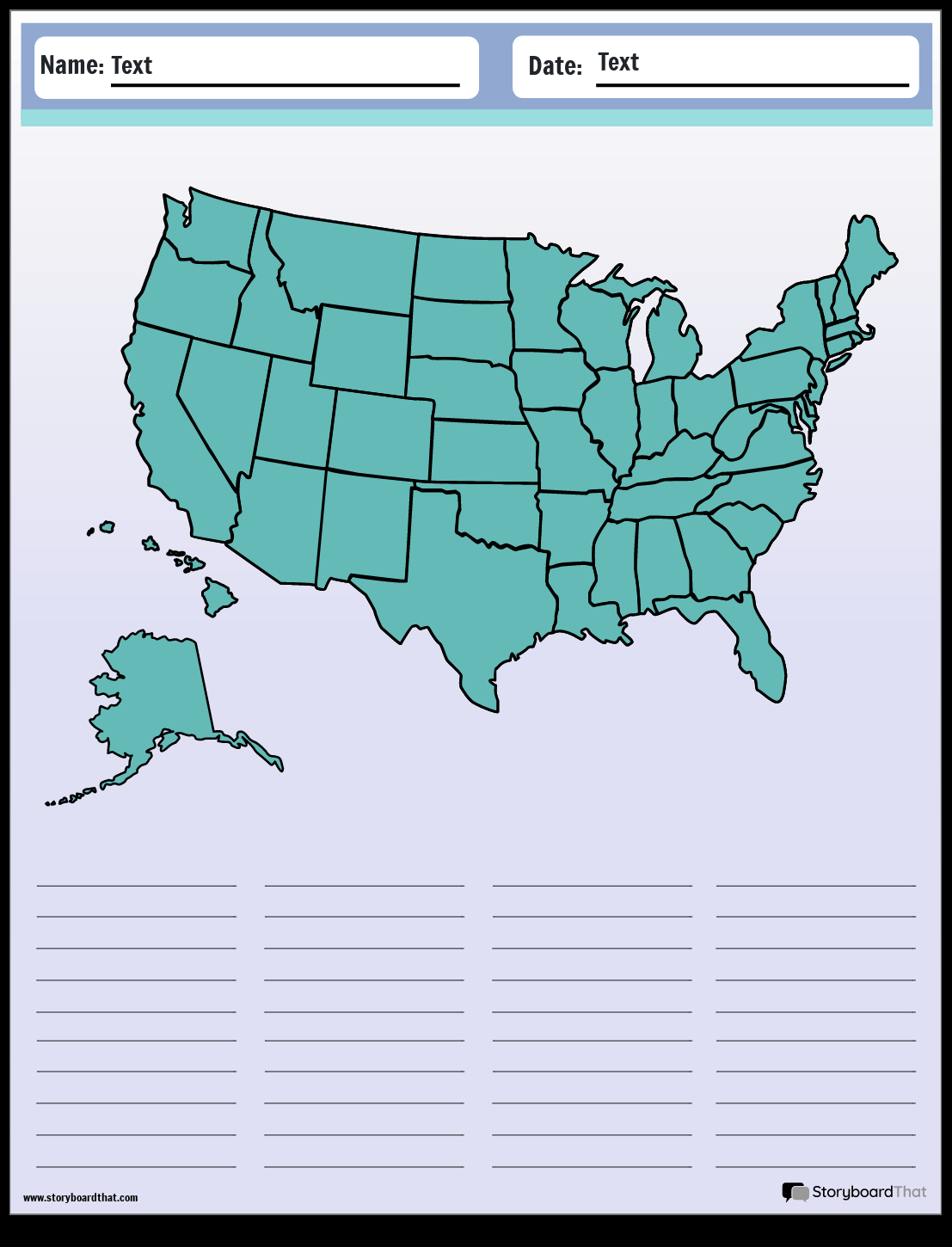 50 States Worksheets Create Print With Storyboard That 50 States Worksheets Create Print With Storyboard That
