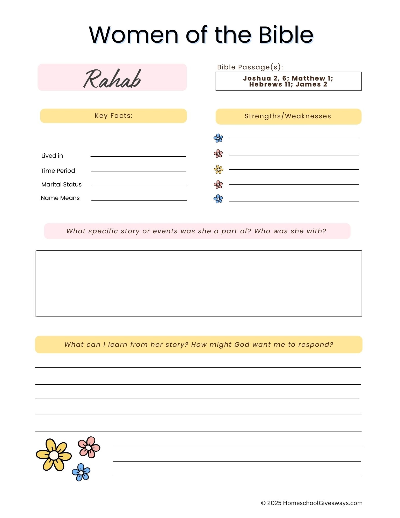 60 Women Of The Bible Worksheets Homeschool Giveaways 5 Free Printable Bible Study Worksheets For Christian Women