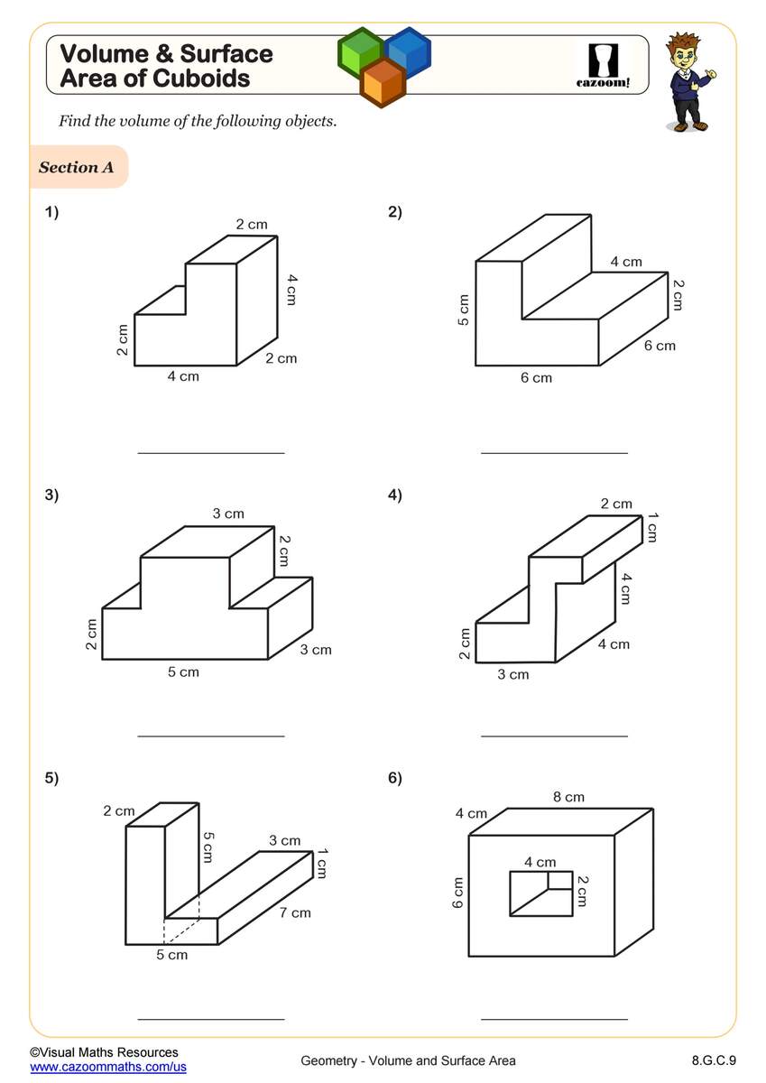 8th Grade Volume And Surface Area Worksheets PDF Printable Worksheets Cazoom Math