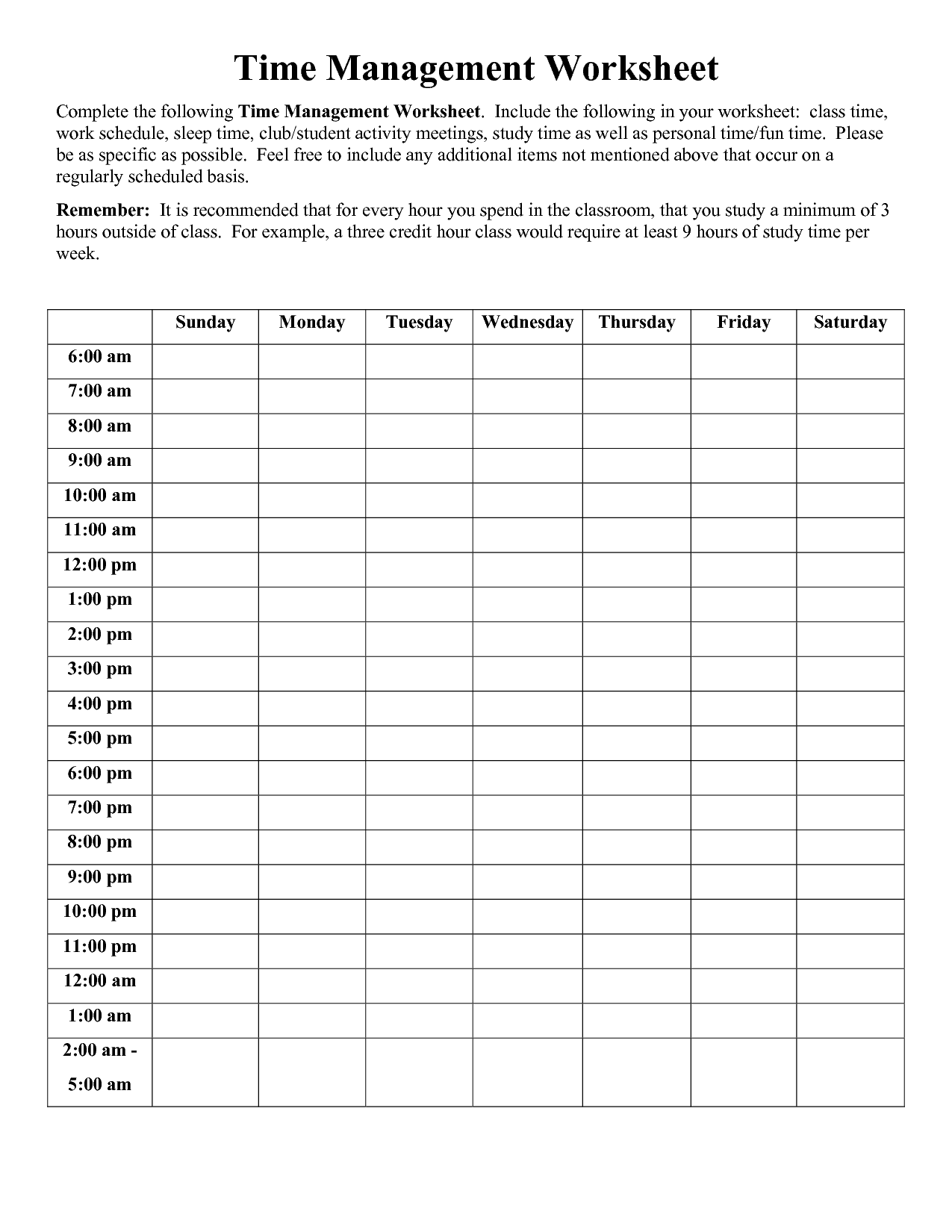 9 Best Images Of Printable Worksheets For Time Management Free Worksheets Library