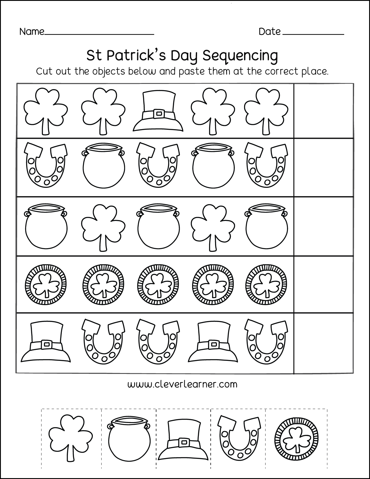 Free Printable St Patrick S Day Counting Worksheet