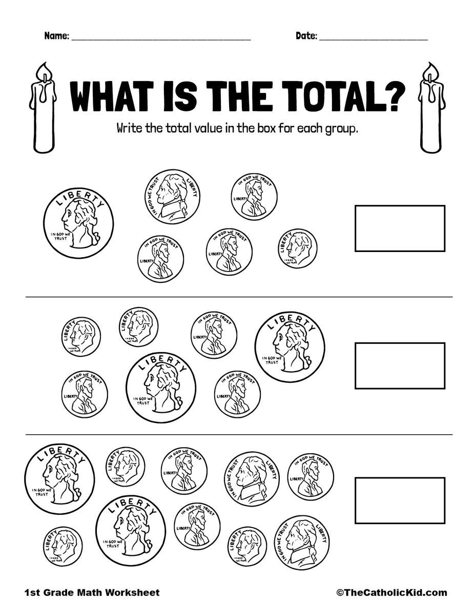 Adding Money Printout TheCatholicKid Adding Money Printout TheCatholicKid