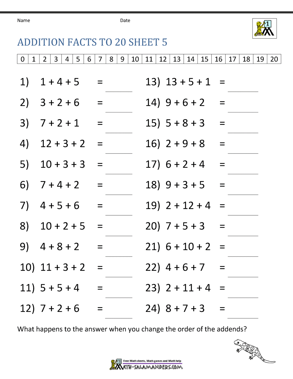 5th Grade Addition Worksheets