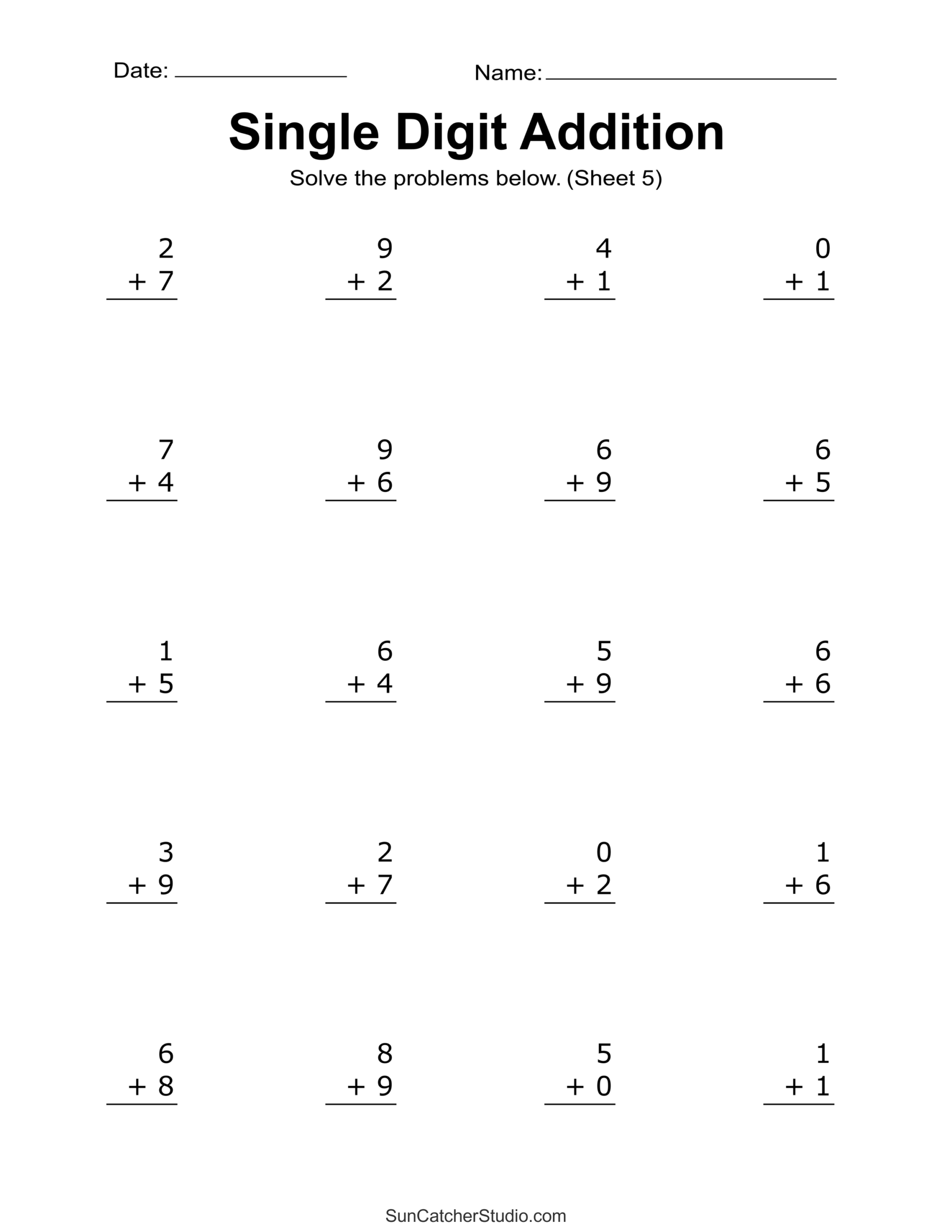 Addition Worksheets Free Printable Easy Math Problems Free Printables Lettering SVG Files Tools Apps Math Facts Addition 0 10 Worksheet