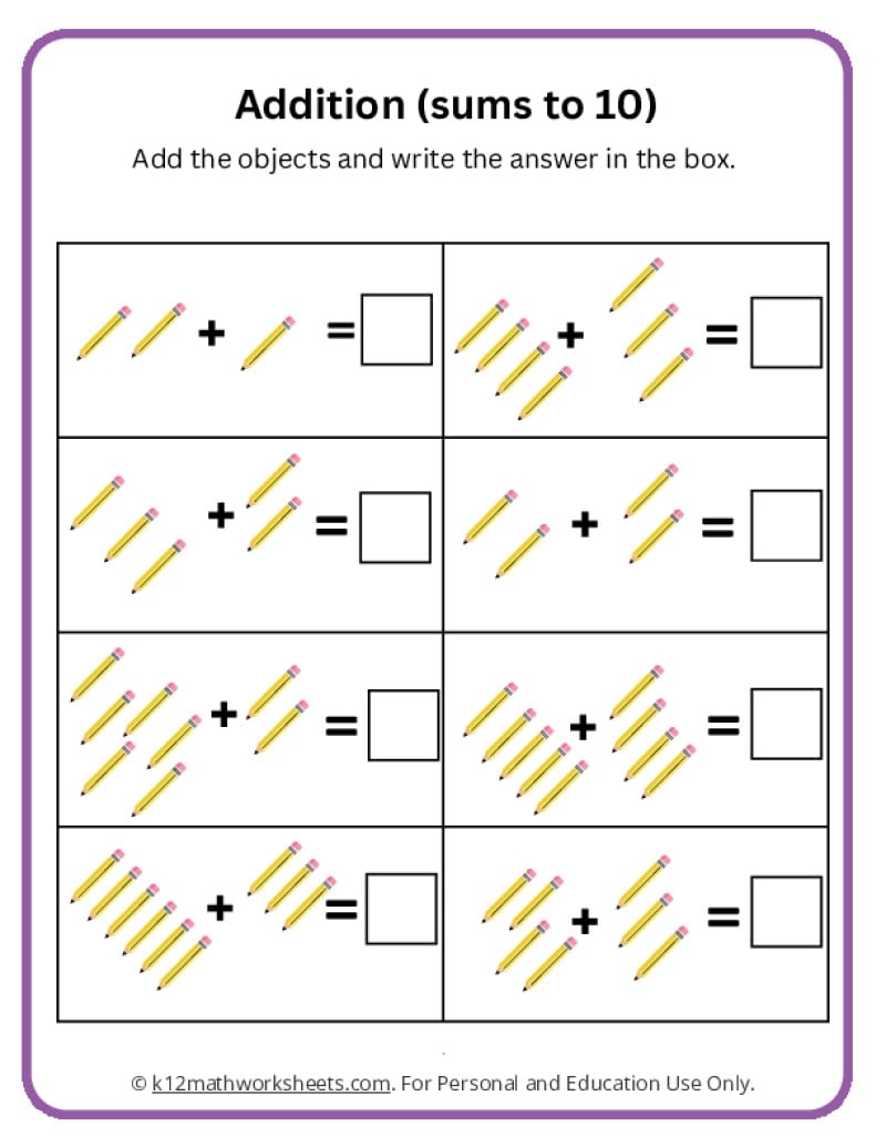 Learning Addition Facts To 12