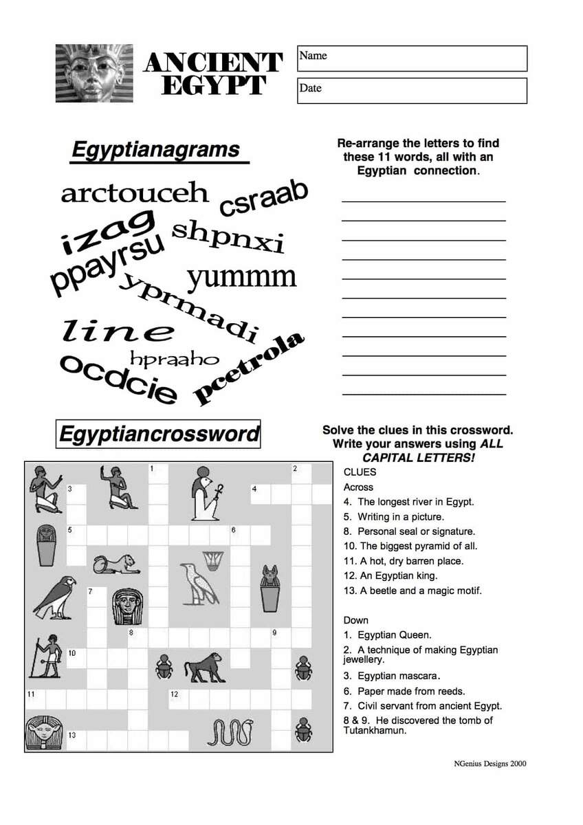 Ancient Egypt Anagram And Crossword Free PDF Download Free Ancient Egypt Worksheet Pdf Download Free Ancient Egypt Worksheet Pdf Png Images Free Worksheets On Clipart Library