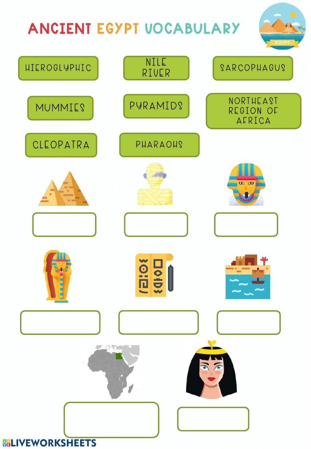Ancient Egypt Exercise Worksheets Library Ancient Egypt Exercise Worksheets Library