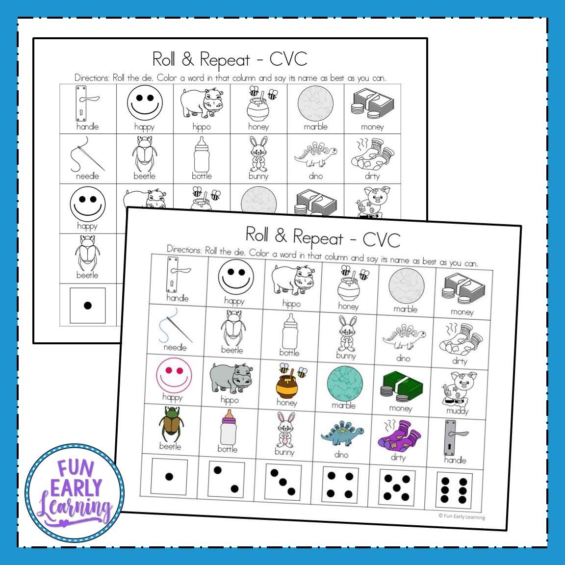 Apraxia Roll And Repeat VC CV CVC Fun Early Learning