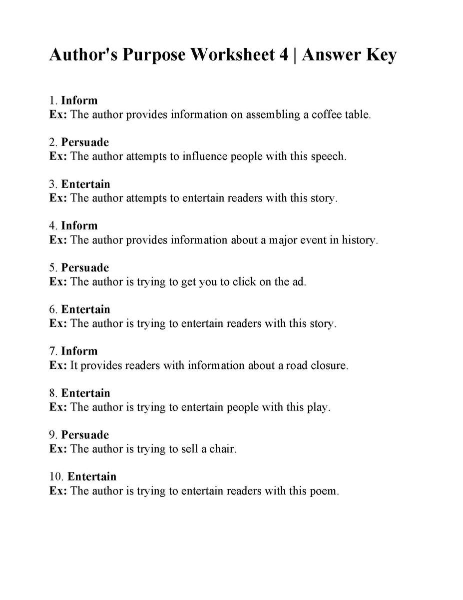 Author S Purpose Quiz 1 Reading Activity