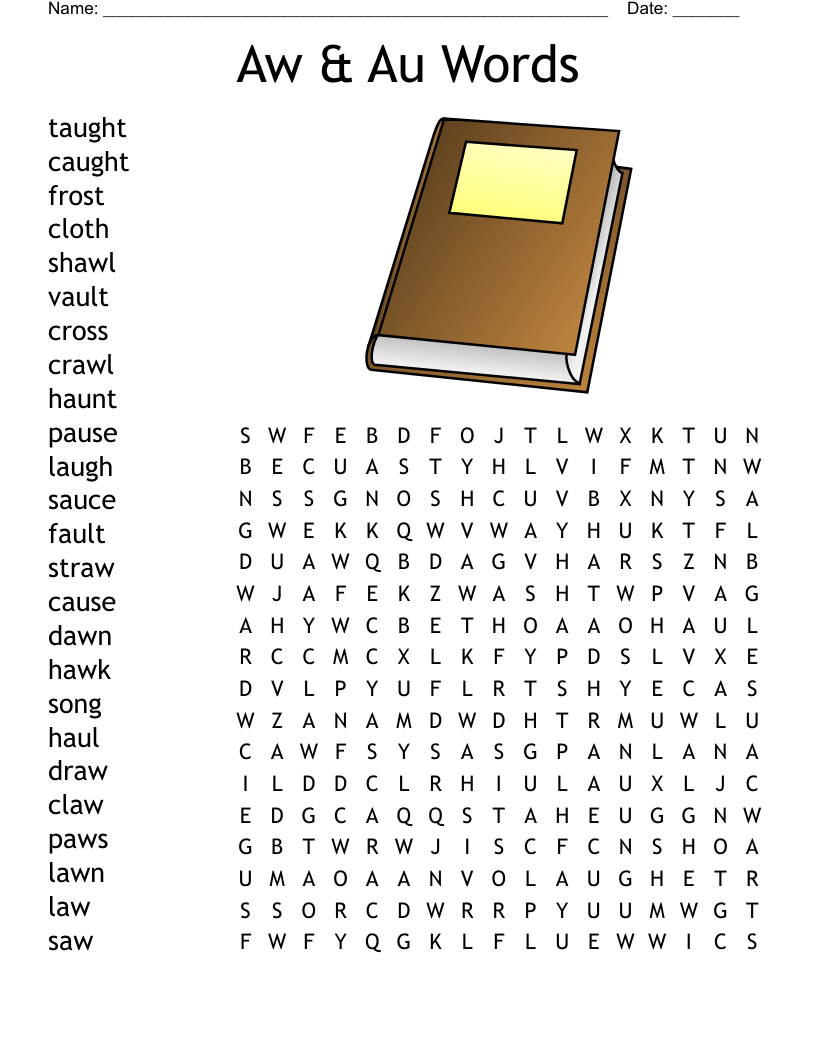 Aw Au Words Word Search WordMint