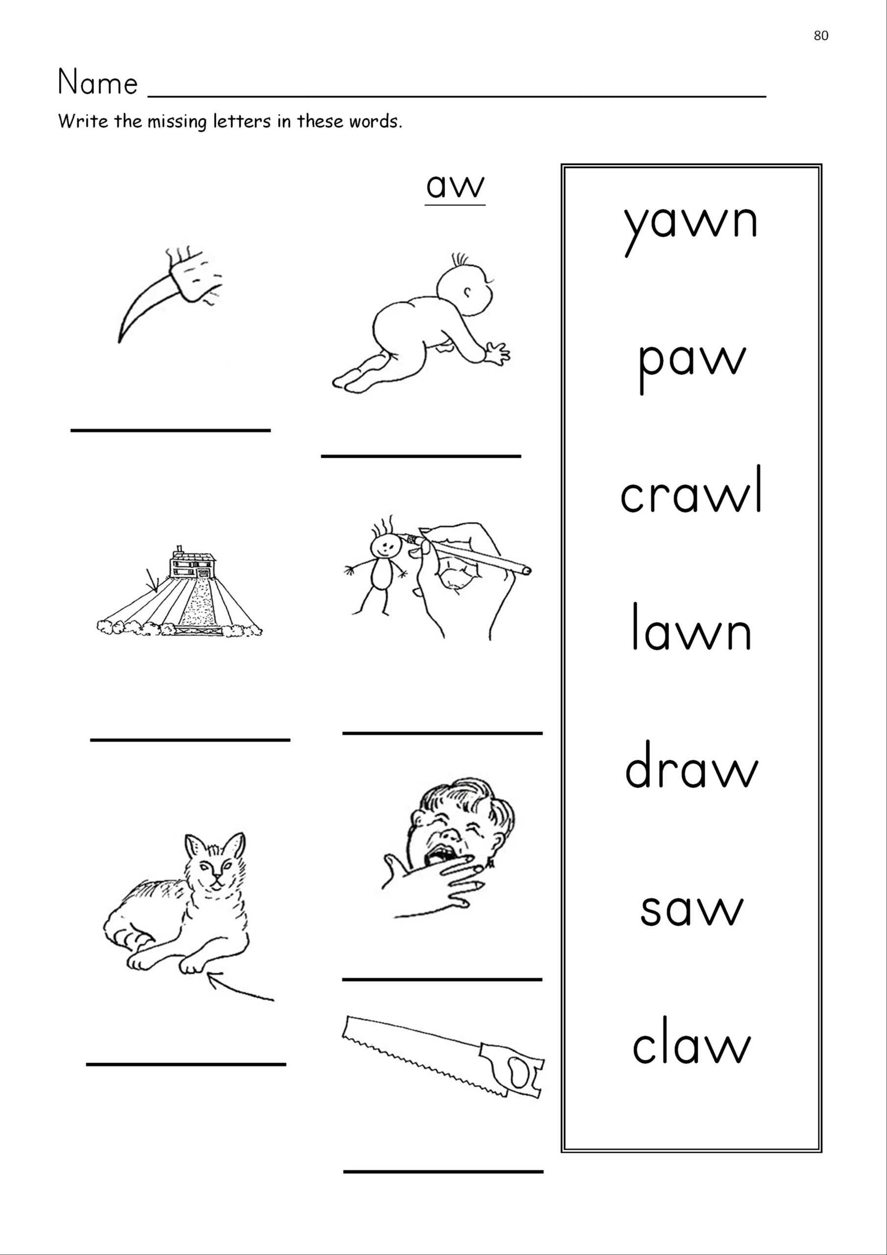 AU And AW Words Teaching Tips 5 Free Worksheets Literacy Learn
