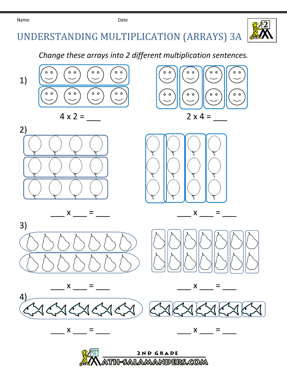 Arrays Worksheets 2nd Grade ArgoPrep