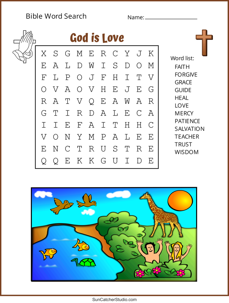 Bible Word Search Free Printable Christian Puzzles Free Printables Lettering SVG Files Tools Apps Kids Church Word Search WordMint