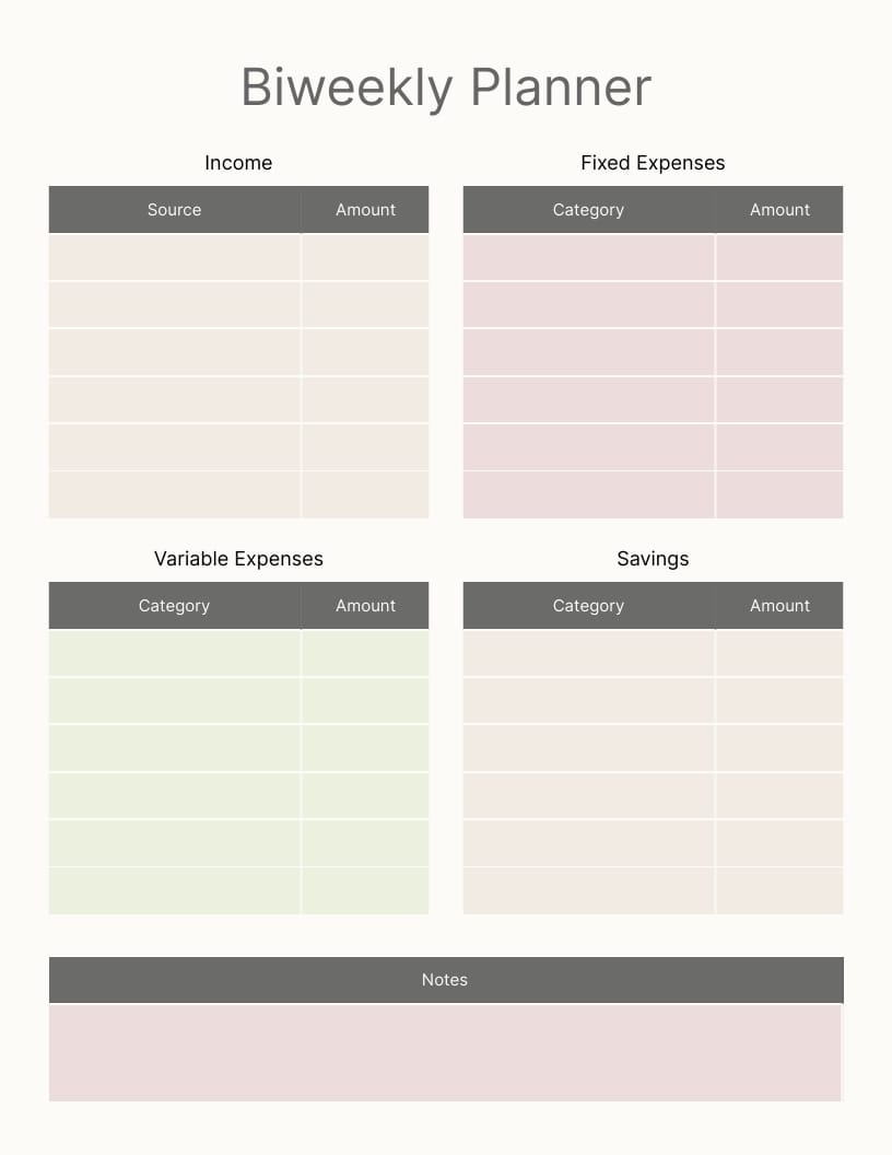 Biweekly Budget Planner Template Visme Editable Printable Biweekly Budget Printout Budget By Paycheck Budget Template Minimalist Budget Tracker Finance Planner Letter Etsy