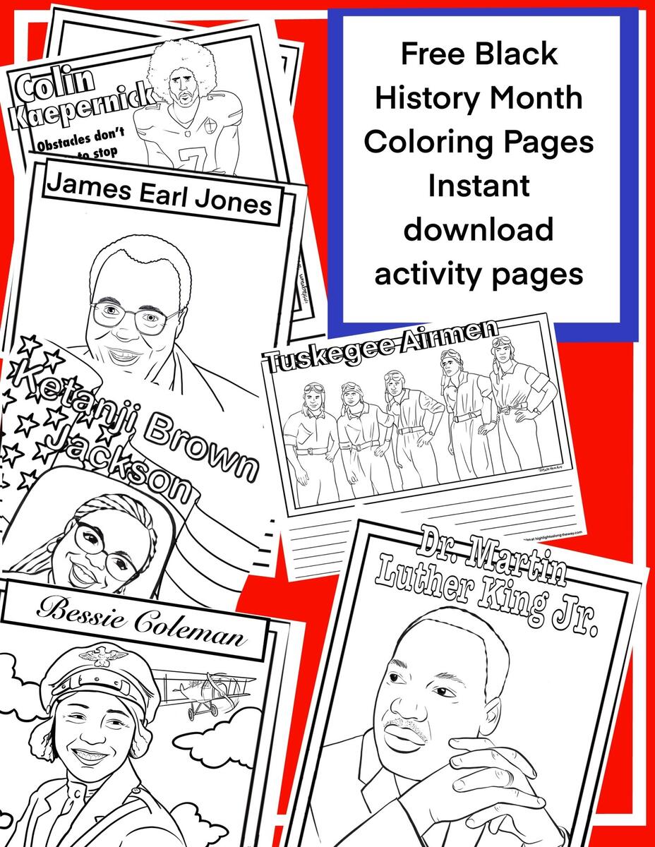 Black History Month Coloring Sheets Free Printable Collection Black History Month Coloring Sheets Free Printable Collection
