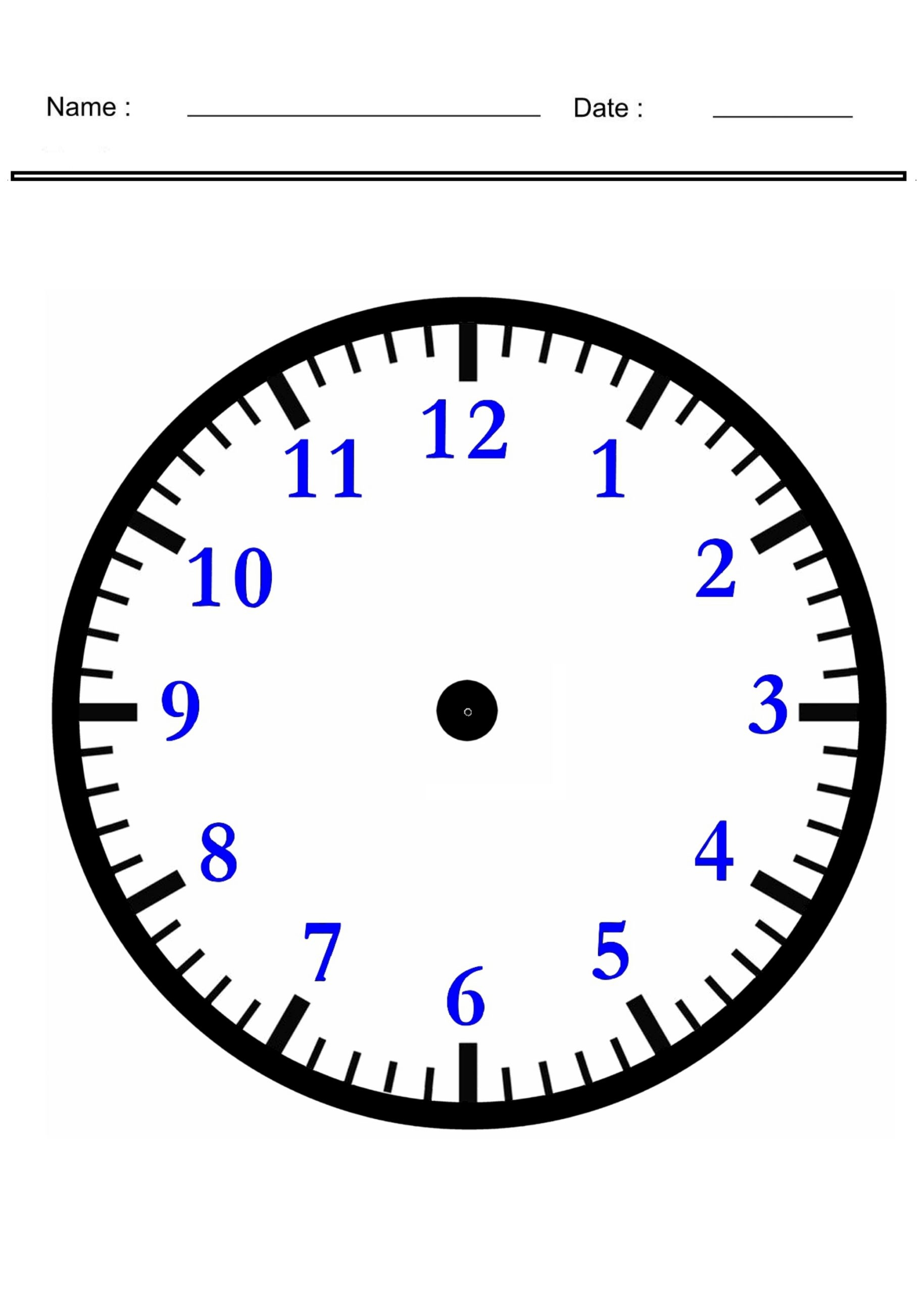 Blank Clock Faces For Teaching Aids Time Worksheets Made By Teachers Telling The Time Blank Clocks Worksheet Template Etsy