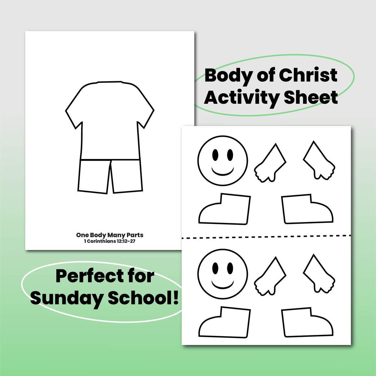Body Of Christ Craft Sunday School Activity digital Download Etsy