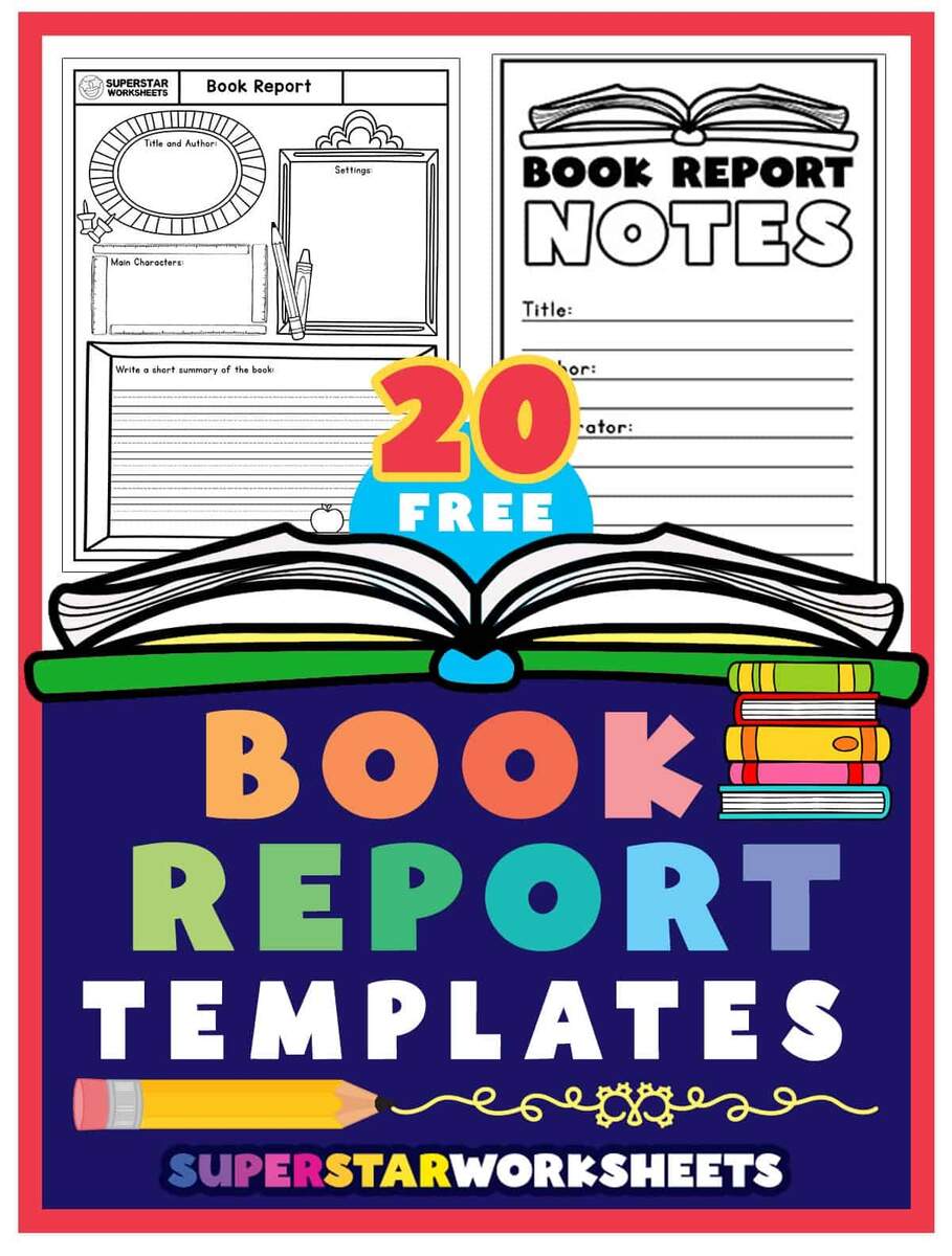 Book Report Templates Free Printables Superstar Worksheets