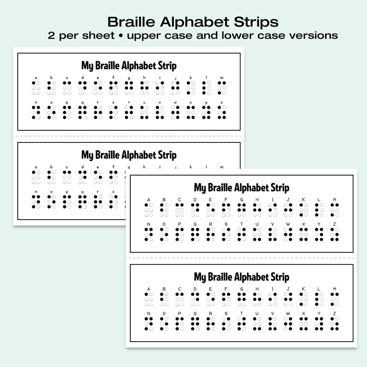 Braille Alphabet And Word Work Includes Editable Worksheets By You Create Braille Alphabet And Word Work Includes Editable Worksheets By You Create
