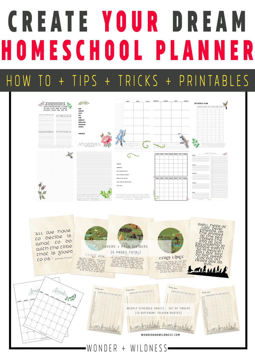 Build Your Own Homeschool Planner WONDER WILDNESS