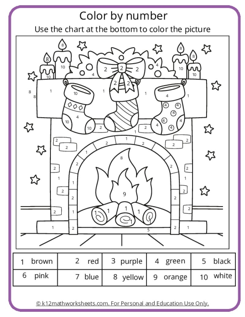 Christmas Color By Number Pages Christmas Math Coloring Sheets Multiplication Color By Number Made By Teachers