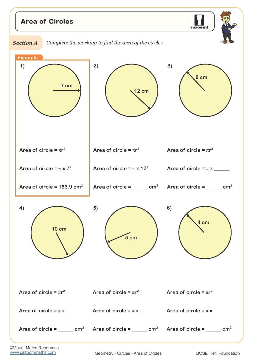Circle Worksheets Printable PDF Circle Theorems Worksheets