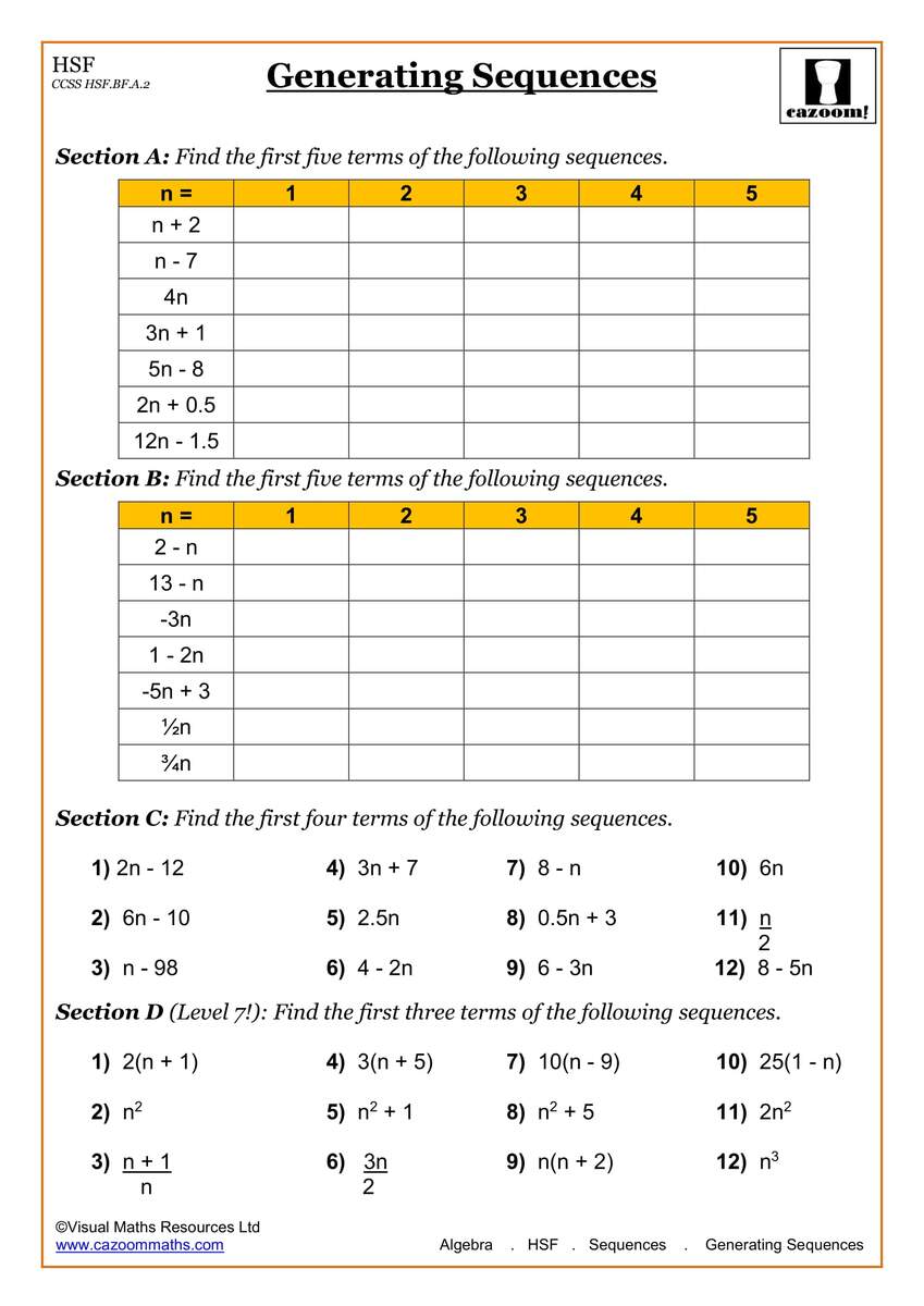 BlueBonkers Algebra Multiple Choice P3 Free Printable Math Worksheets Library