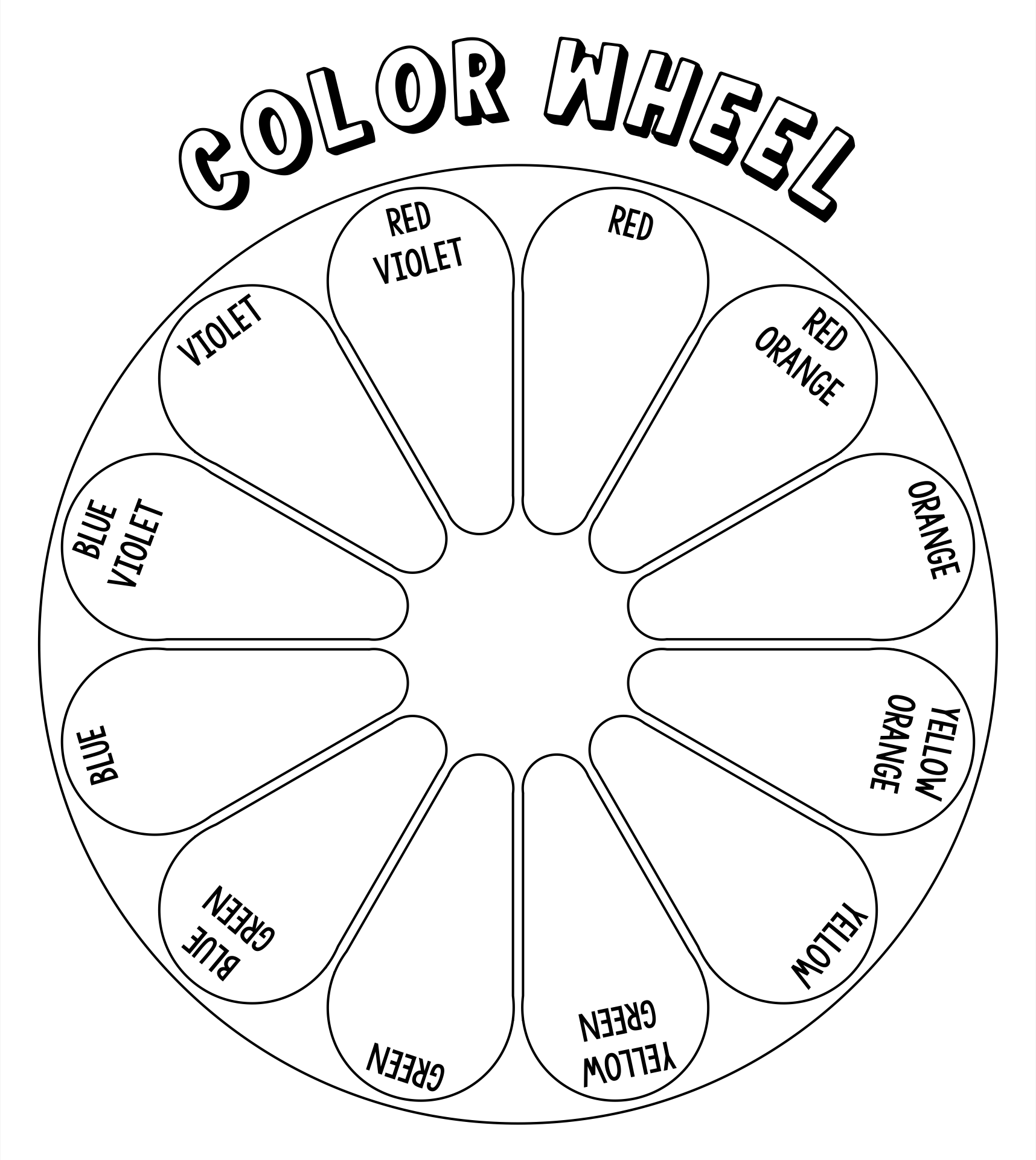 Color Wheel Worksheet Printables